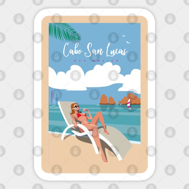 Cabo San Lucas Sticker by Sauher